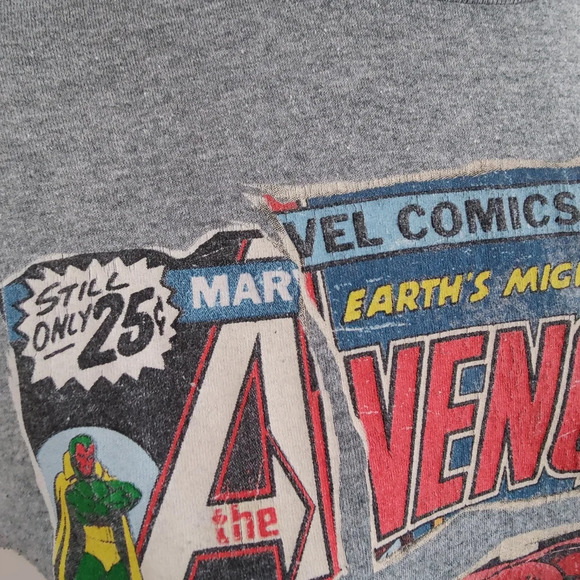 Marvel Avengers T-Shirt / Gray Graphic Tee / Size Small - Picture 2 of 4